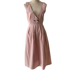 Listicle Pink Summer Sleeveless V-Neck Maxi Sundress Small Vacation Resortwear